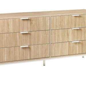 Komoda z sześcioma szufladami jasnobrązowa 802832