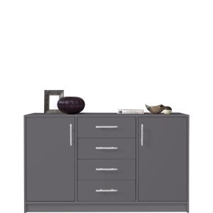 Komoda z szufladami 140 cm SEVAS antracyt 748210