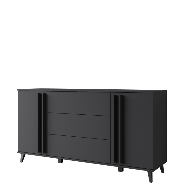 Komoda z szufladami 150 cm HOMELY czarny grafit 748206