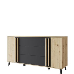 Komoda z szufladami 150 cm HOMELY dąb artisan 748207 Komoda z szufladami 150 cm HOMELY dąb artisan 748207