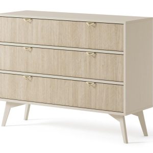 Komoda z szufladami 3S FIRR / beż piaskowy + jodełka skandi 326097 Komoda z szufladami 3S FIRR / beż piaskowy + jodełka skandi 326097