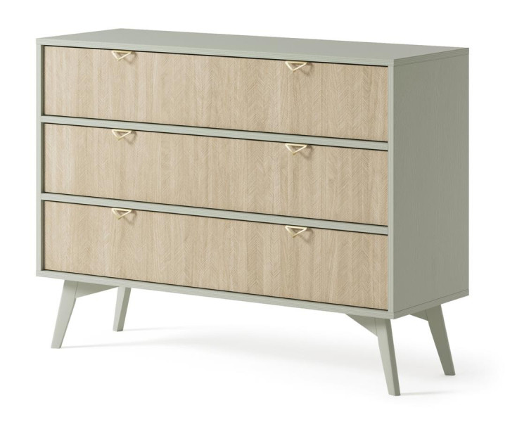 Komoda z szufladami 3S FIRR / eukaliptus + jodełka skandi 326096