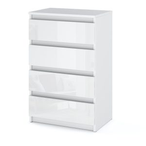 Komoda z szufladami biały połysk 60cm hugo szafka rtv salon 376324 Komoda z szufladami biały połysk 60cm hugo szafka rtv salon 376324