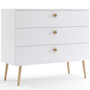Komoda z szufladami boho – Biały mat 184645 Komoda z szufladami boho – Biały mat 184645