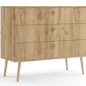 Komoda z szufladami boho – Dąb craft złoty 184644 Komoda z szufladami boho – Dąb craft złoty 184644