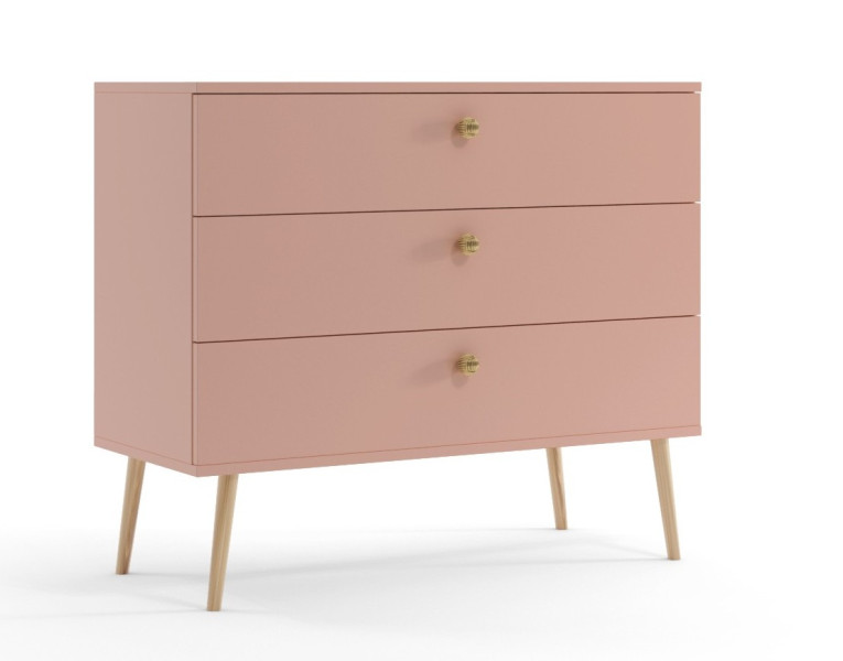 Komoda z szufladami boho - Róż naturalny 662566