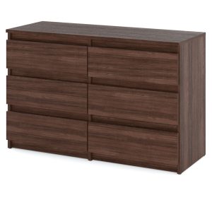 Komoda z szufladami brązowa 100cm hugo szafka rtv dąb wenge 376315 Komoda z szufladami brązowa 100cm hugo szafka rtv dąb wenge 376315