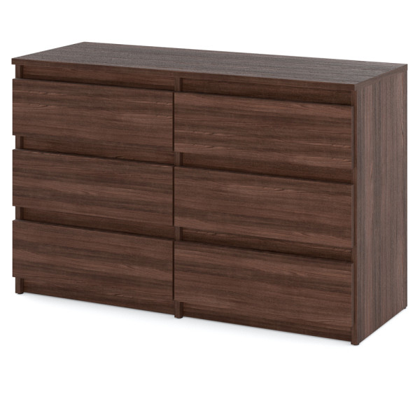 Komoda z szufladami brązowa 100cm hugo szafka rtv dąb wenge 376315