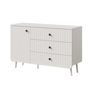 Komoda z szufladami Chloe 1D3S 120 Biała (2 kolory uchwytu) 806972 Komoda z szufladami Chloe 1D3S 120 Biała (2 kolory uchwytu) 806972