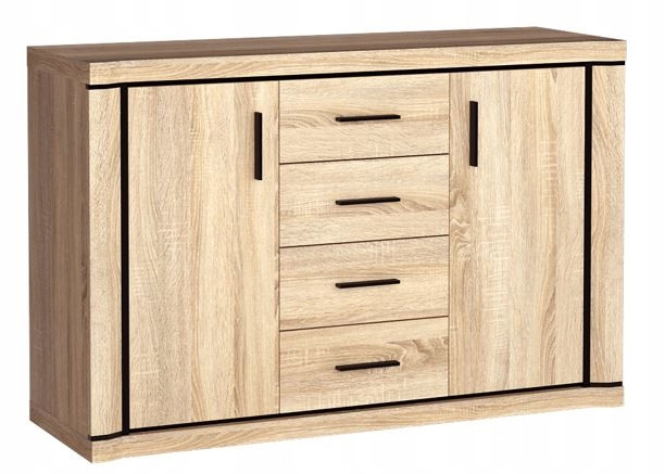Komoda z szufladami DALLAS D-5 dąb sonoma 137 cm 755859