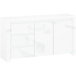 Komoda z Szufladami do Salonu FLARE 156 cm Biały Połysk 318990 Komoda z Szufladami do Salonu FLARE 156 cm Biały Połysk 318990