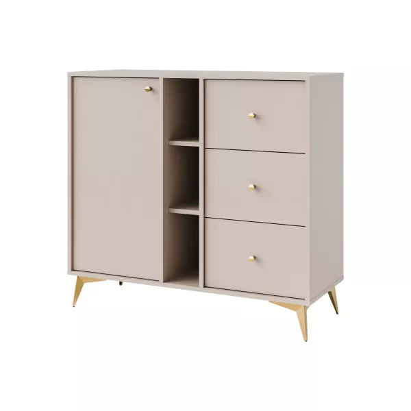 Komoda z szufladami do salonu Sakai 1 1F 3S T824 Beżowy 748701