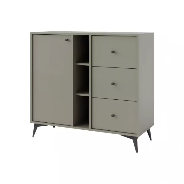 Komoda z szufladami do salonu Sakai 1 1F 3S T824 Eukaliptus 748694