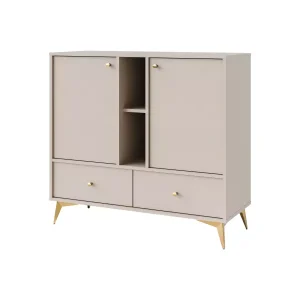 Komoda z szufladami do salonu Sakai 1 2F 2S T825 Beżowy 748677 Komoda z szufladami do salonu Sakai 1 2F 2S T825 Beżowy 748677
