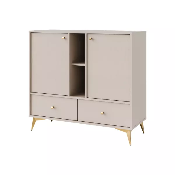 Komoda z szufladami do salonu Sakai 1 2F 2S T825 Beżowy 748677