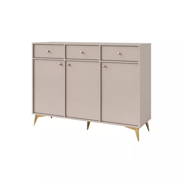 Komoda z szufladami do salonu Sakai 1 3F 3S T827 Beżowy 748683