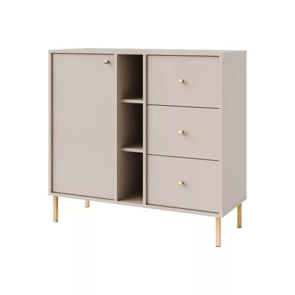 Komoda z szufladami do salonu Sakai 2 1F 3S T824 Beżowy 748690