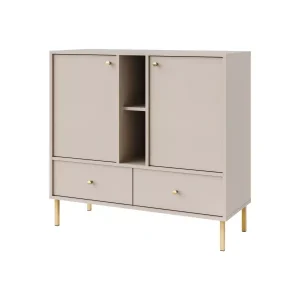 Komoda z szufladami do salonu Sakai 2 2F 2S T825 Beżowy 748693 Komoda z szufladami do salonu Sakai 2 2F 2S T825 Beżowy 748693