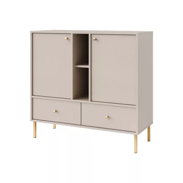 Komoda z szufladami do salonu Sakai 2 2F 2S T825 Beżowy 748693