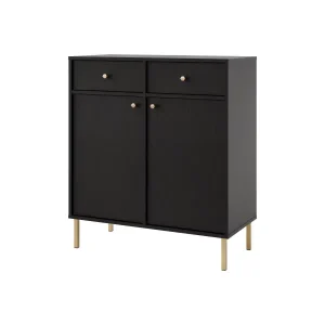 Komoda z szufladami do salonu Sakai 2 2F 2S T826 Czarny 748704 Komoda z szufladami do salonu Sakai 2 2F 2S T826 Czarny 748704