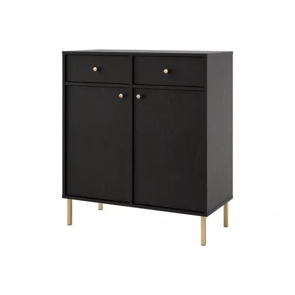 Komoda z szufladami do salonu Sakai 2 2F 2S T826 Czarny 748704