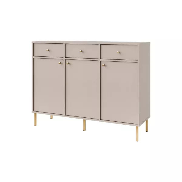 Komoda z szufladami do salonu Sakai 2 3F 3S T827 Beżowy 748711