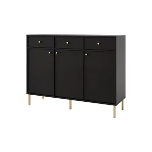 Komoda z szufladami do salonu Sakai 2 3F 3S T827 Czarny 748676 Komoda z szufladami do salonu Sakai 2 3F 3S T827 Czarny 748676
