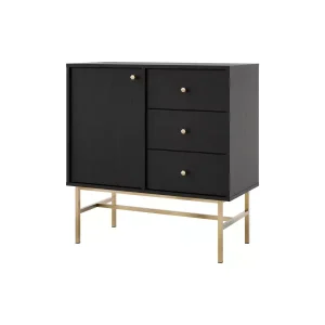 Komoda z szufladami do salonu Sakai 3 1F 3S T814 Czarny 748714 Komoda z szufladami do salonu Sakai 3 1F 3S T814 Czarny 748714