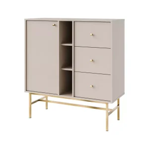 Komoda z szufladami do salonu Sakai 3 1F 3S T824 Beżowy 748679 Komoda z szufladami do salonu Sakai 3 1F 3S T824 Beżowy 748679