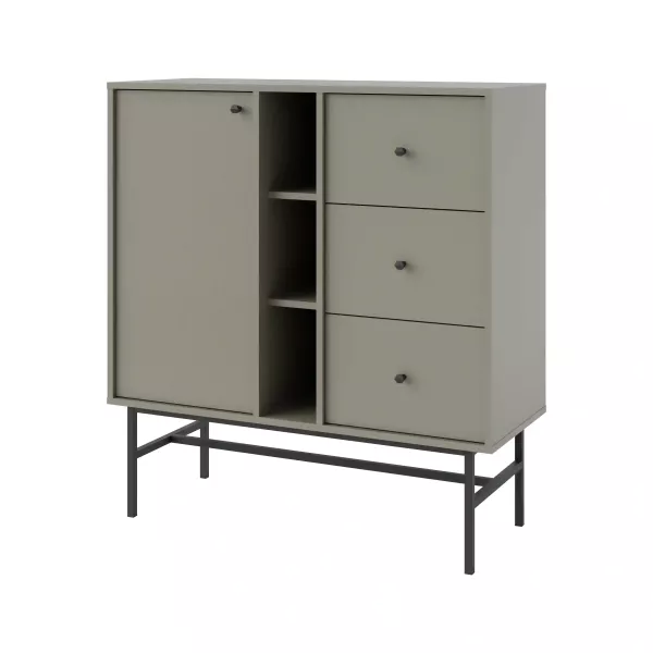 Komoda z szufladami do salonu Sakai 3 1F 3S T824 Eukaliptus 748668