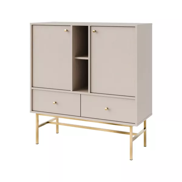 Komoda z szufladami do salonu Sakai 3 2F 2S T825 Beżowy 748708