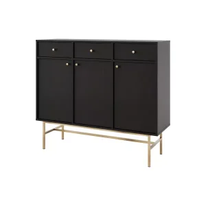 Komoda z szufladami do salonu Sakai 3 3F 3S T827 Czarny 748666 Komoda z szufladami do salonu Sakai 3 3F 3S T827 Czarny 748666
