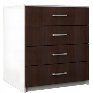 Komoda z szufladami do sypialni salonu Lana Biała Orzech 771729 Komoda z szufladami do sypialni salonu Lana Biała Orzech 771729