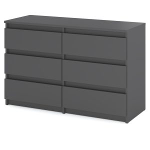 Komoda z szufladami hugo szafka rtv do salonu szara mat 376289 Komoda z szufladami hugo szafka rtv do salonu szara mat 376289