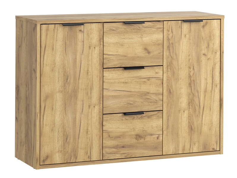 Komoda z szufladami i szafkami do salonu i sypialni Dąb Craft Linea 110 963416