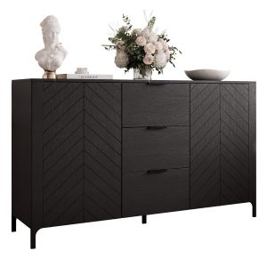 Komoda z szufladami LORIEN 153 cm czarny 704740 Komoda z szufladami LORIEN 153 cm czarny 704740