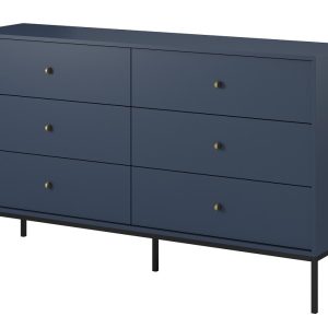 Komoda z szufladami MONAKO MKS154 – granat + stelaż czarny 309880 Komoda z szufladami MONAKO MKS154 – granat + stelaż czarny 309880