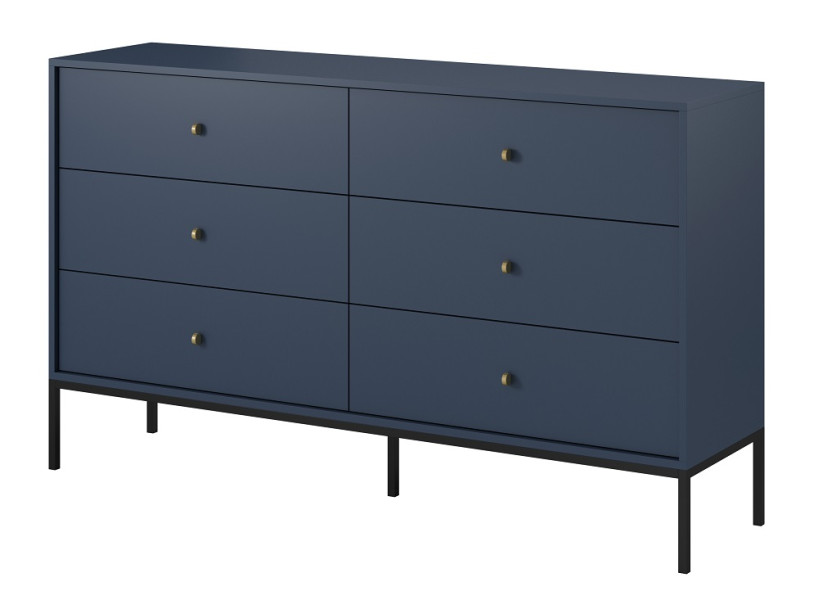 Komoda z szufladami MONAKO MKS154 - granat + stelaż czarny 309880