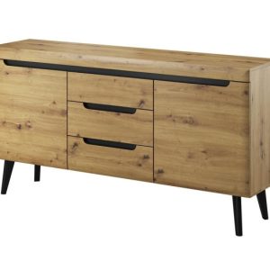Komoda z szufladami na nóżkach NODIS 160 cm Dąb Artisan 355602 Komoda z szufladami na nóżkach NODIS 160 cm Dąb Artisan 355602