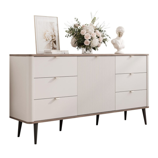 Komoda z szufladami NAVANI 160 cm kaszmir/orzech 704738