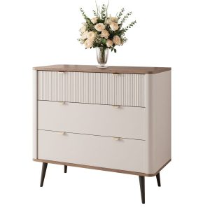 Komoda z szufladami NAVANI 90 cm kaszmir/orzech 704753 Komoda z szufladami NAVANI 90 cm kaszmir/orzech 704753