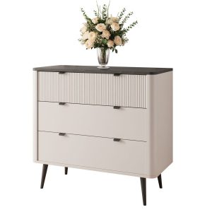 Komoda z szufladami NAVANI 90 cm kaszmir/szary kamień 704742 Komoda z szufladami NAVANI 90 cm kaszmir/szary kamień 704742