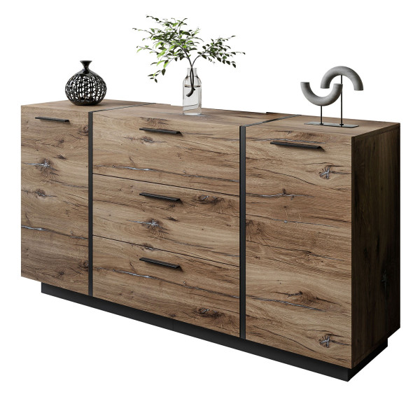 Komoda z szufladami ONYX LOFT z uchwytami 91322