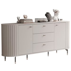Komoda z szufladami SENTO III 190 cm z ryflowanym frontem – kaszmir 704747 Komoda z szufladami SENTO III 190 cm z ryflowanym frontem – kaszmir 704747