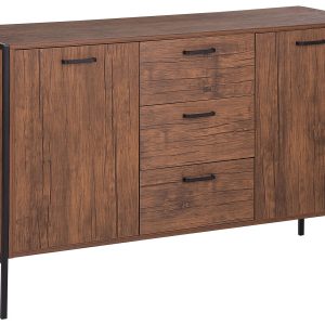 Komoda z szufladami szafki ciemne drewno 115523 Komoda z szufladami szafki ciemne drewno 115523