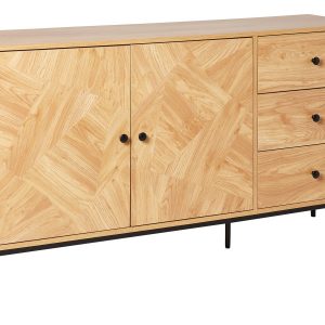 Komoda z szufladami szafki jasne drewno 384978 Komoda z szufladami szafki jasne drewno 384978