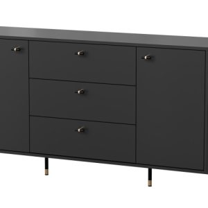 Komoda ZAMA 4 w kolorze czarny mat 378918 Komoda ZAMA 4 w kolorze czarny mat 378918