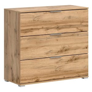Komoda Zele 95 cm z 3 szufladami dąb wotan 37278