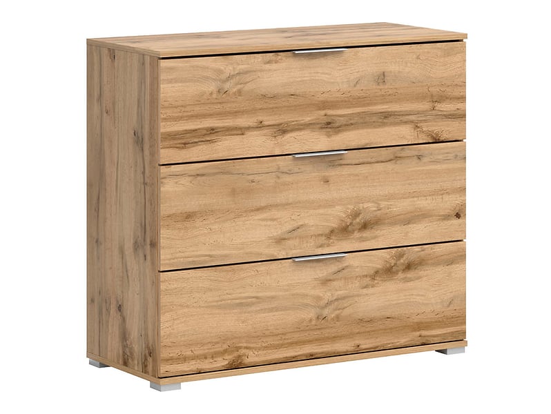 Komoda Zele 95 cm z 3 szufladami dąb wotan 37278