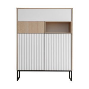 Komoda ZOE 100 2D2S jodełka scandi/biały mat 177215 Komoda ZOE 100 2D2S jodełka scandi/biały mat 177215